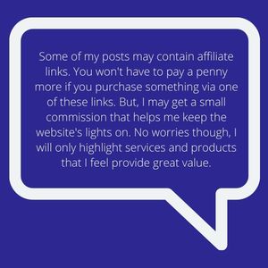 image of talk bubble mentioning affiliate links in posts